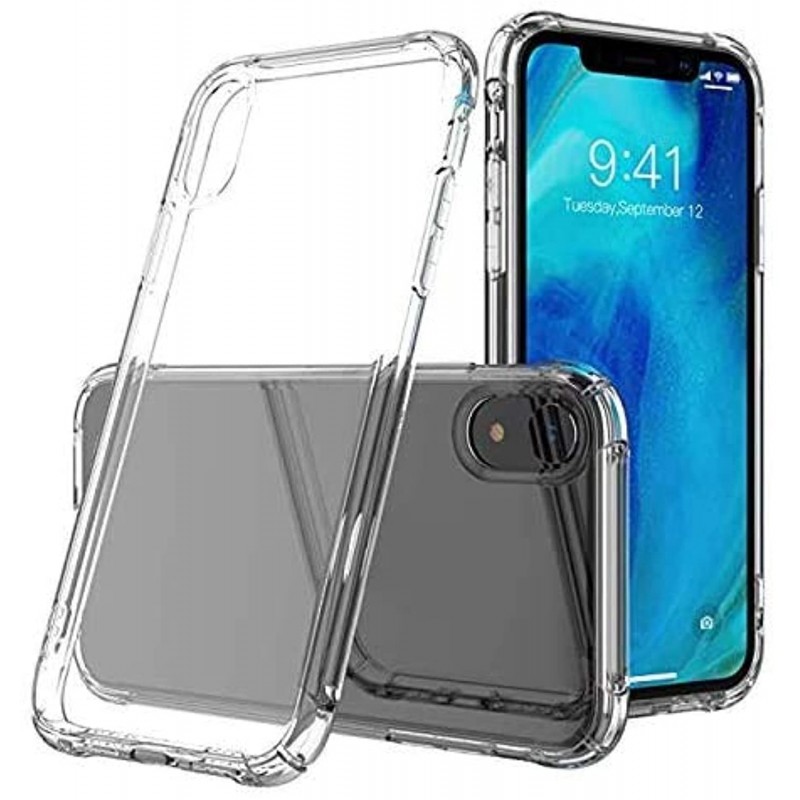 Cover Silicone Compatibile con iPhone, Custodia Trasparente per Assorbimento degli Urti con Paraurti in TPU Morbido [Protettiva 