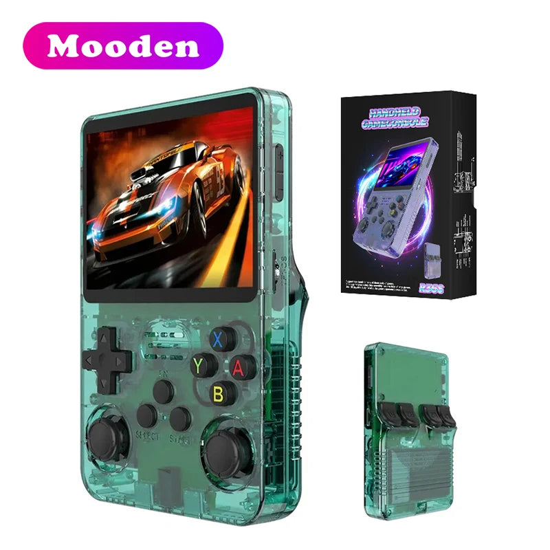 S R36S Handheld Game Player 64GB 10000+ Games Retro Video Game Console 3.5 Inch Screen Handheld Gaming Console EE System-7
