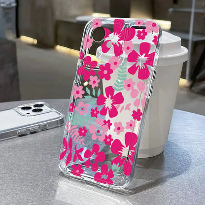 Custodia per telefono trasparente fiore per iPhone 17 16 Pro Max Custodia trasparente per iPhone 11 15 12 13 14 Pro Max Custodia 17 Air 17pro 17 Max Cover Funda
