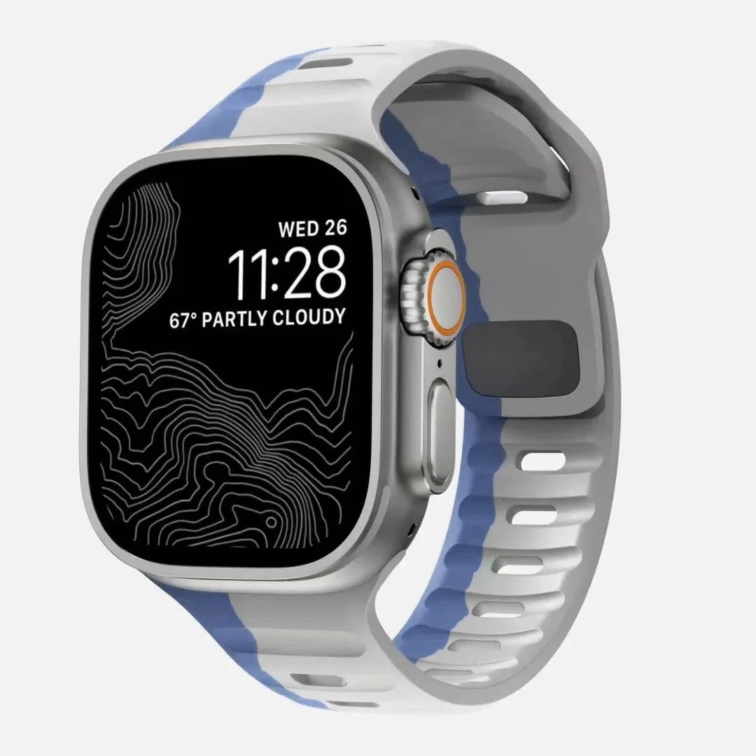 Cinturino Apple Watch 49mm 44mm 45mm 41mm 40mm 42mm 38mm Bracciale sportivo in silicone morbido iwatch Serise 8 7 SE 6 5 9 Ultra 49mm