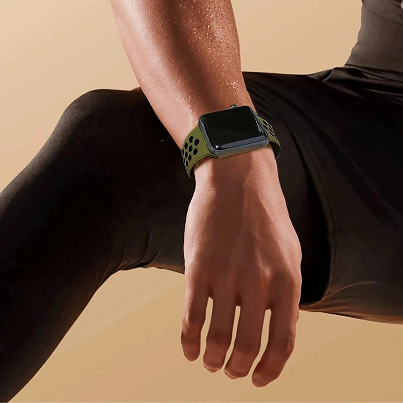 Cinturino Apple Watch 46mm 44mm 40mm 42-38-41mm 45mm Breathable Bracelet iWatch Series 10 9 8 7 6 SE 5 3 Ultra 2 49mm