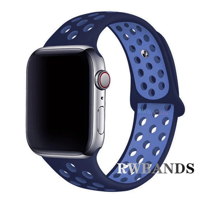 Sport Strap for Apple Watch 46mm 44mm 40mm 42-38-41mm 45mm Breathable Bracelet iWatch Series 10 9 8 7 6 SE 5 3 Ultra 2 49mm