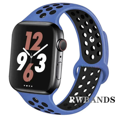 Sport Strap for Apple Watch 46mm 44mm 40mm 42-38-41mm 45mm Breathable Bracelet iWatch Series 10 9 8 7 6 SE 5 3 Ultra 2 49mm