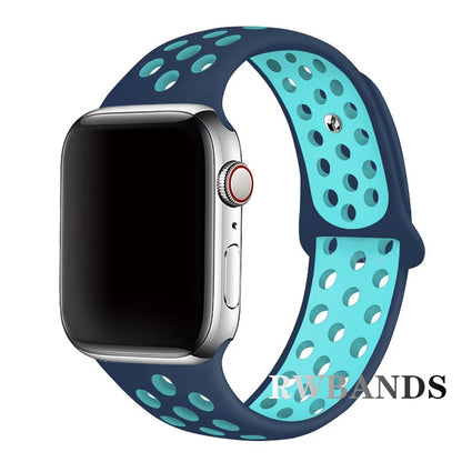 Sport Strap for Apple Watch 46mm 44mm 40mm 42-38-41mm 45mm Breathable Bracelet iWatch Series 10 9 8 7 6 SE 5 3 Ultra 2 49mm