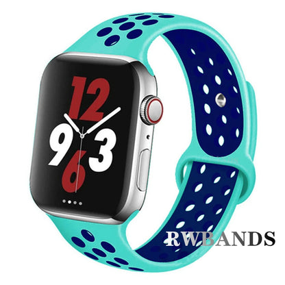 Sport Strap for Apple Watch 46mm 44mm 40mm 42-38-41mm 45mm Breathable Bracelet iWatch Series 10 9 8 7 6 SE 5 3 Ultra 2 49mm