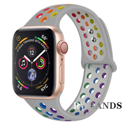 Sport Strap for Apple Watch 46mm 44mm 40mm 42-38-41mm 45mm Breathable Bracelet iWatch Series 10 9 8 7 6 SE 5 3 Ultra 2 49mm