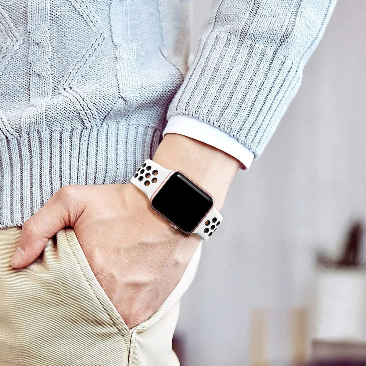 Sport Strap for Apple Watch 46mm 44mm 40mm 42-38-41mm 45mm Breathable Bracelet iWatch Series 10 9 8 7 6 SE 5 3 Ultra 2 49mm