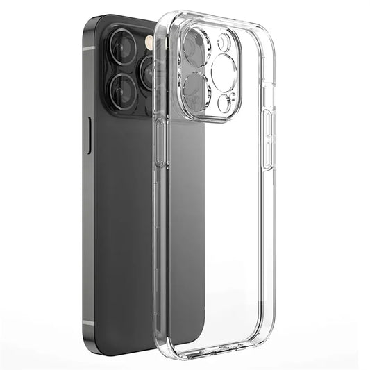 Per iPhone 15 16 Pro XS X XR Custodia in silicone trasparente antiurto per iPhone 13 11 12 14 Pro Max Mini Custodia protettiva per obiettivo posteriore