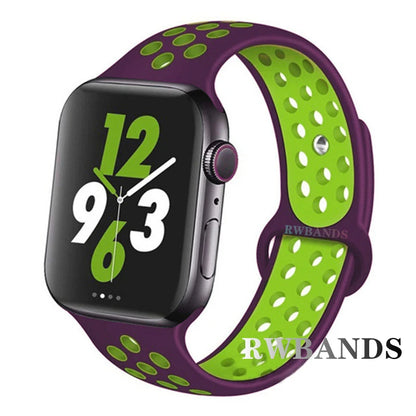 Sport Strap for Apple Watch 46mm 44mm 40mm 42-38-41mm 45mm Breathable Bracelet iWatch Series 10 9 8 7 6 SE 5 3 Ultra 2 49mm