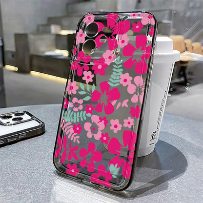 Custodia per telefono trasparente fiore per iPhone 17 16 Pro Max Custodia trasparente per iPhone 11 15 12 13 14 Pro Max Custodia 17 Air 17pro 17 Max Cover Funda