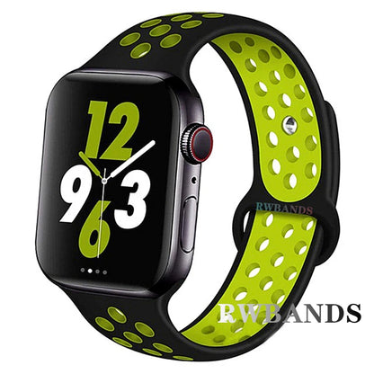 Sport Strap for Apple Watch 46mm 44mm 40mm 42-38-41mm 45mm Breathable Bracelet iWatch Series 10 9 8 7 6 SE 5 3 Ultra 2 49mm