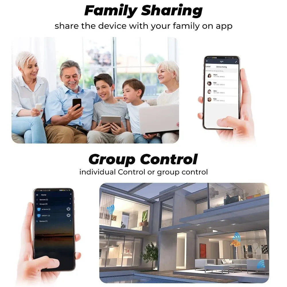 Interruttore Smart Switch telecomando Wireless controllo domestico funziona  Alexa Google