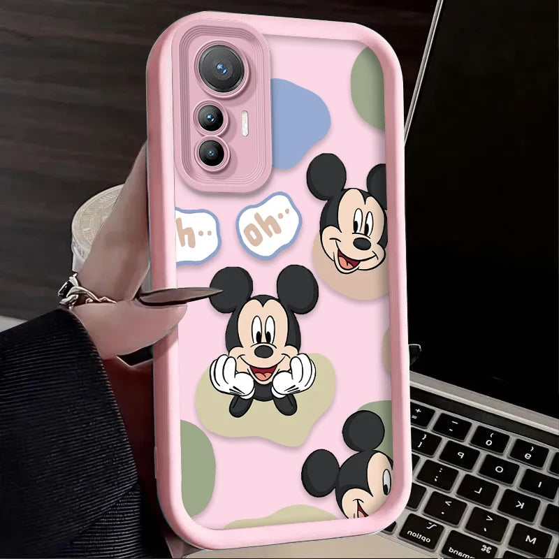 Disney Mickey Minnie Cassa Del Telefono per Xiaomi Poco F7 F6 F5 F4 F3 M5s C65 C75 C71 X7 X6 X5 X4 GT X3 NFC M7 M6 Pro 4G 5G Della Copertura Posteriore
