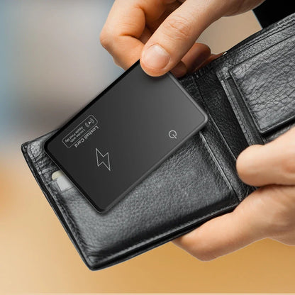 Mini Wallet Tracker Card Localizzazione di ricarica wireless Localizzatore GPS impermeabile Funziona con Apple Trova la mia app Tracker per IOS