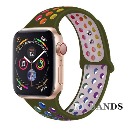 Sport Strap for Apple Watch 46mm 44mm 40mm 42-38-41mm 45mm Breathable Bracelet iWatch Series 10 9 8 7 6 SE 5 3 Ultra 2 49mm