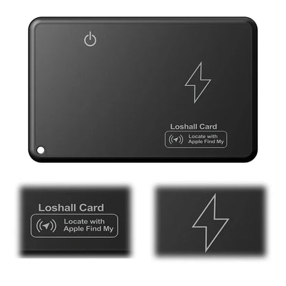 Mini Wallet Tracker Card Localizzazione di ricarica wireless Localizzatore GPS impermeabile Funziona con Apple Trova la mia app Tracker per IOS
