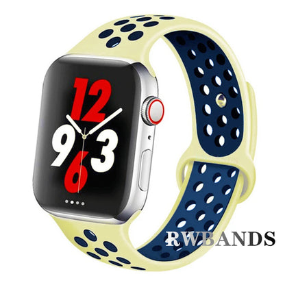Sport Strap for Apple Watch 46mm 44mm 40mm 42-38-41mm 45mm Breathable Bracelet iWatch Series 10 9 8 7 6 SE 5 3 Ultra 2 49mm
