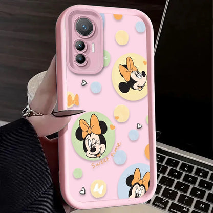 Disney Mickey Minnie Cassa Del Telefono per Xiaomi Poco F7 F6 F5 F4 F3 M5s C65 C75 C71 X7 X6 X5 X4 GT X3 NFC M7 M6 Pro 4G 5G Della Copertura Posteriore
