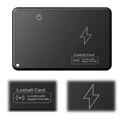 Mini Wallet Tracker Card Localizzazione di ricarica wireless Localizzatore GPS impermeabile Funziona con Apple Trova la mia app Tracker per IOS