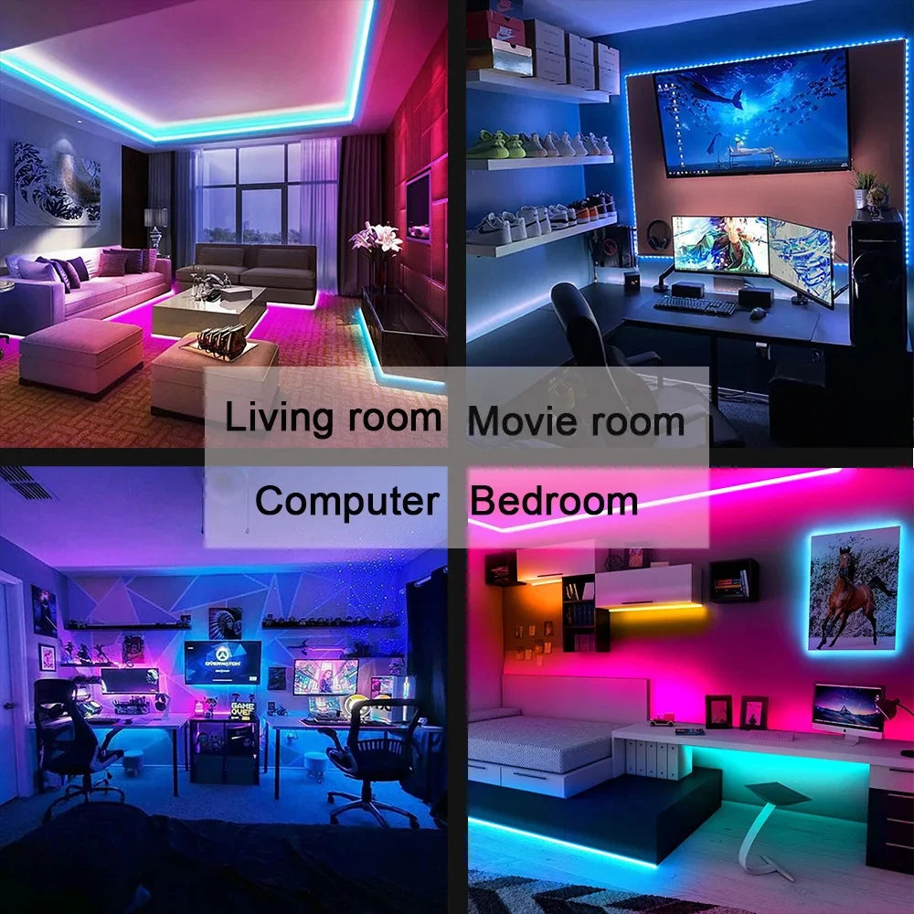 Nastro Bluetooth USB LED Strip Light 5050 SMD 5V USB RGB Luci Lampada LED flessibile Nastro Nastro RGB Autoadesivo TV Desktop Diodo