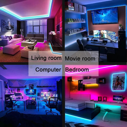 Nastro Bluetooth USB LED Strip Light 5050 SMD 5V USB RGB Luci Lampada LED flessibile Nastro Nastro RGB Autoadesivo TV Desktop Diodo