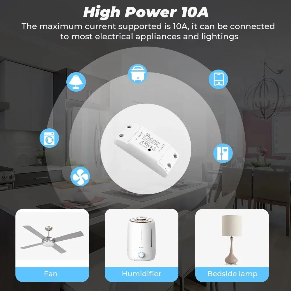 Interruttore Smart Switch telecomando Wireless controllo domestico funziona  Alexa Google