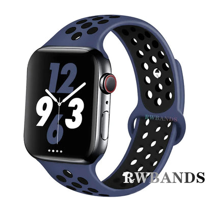 Sport Strap for Apple Watch 46mm 44mm 40mm 42-38-41mm 45mm Breathable Bracelet iWatch Series 10 9 8 7 6 SE 5 3 Ultra 2 49mm