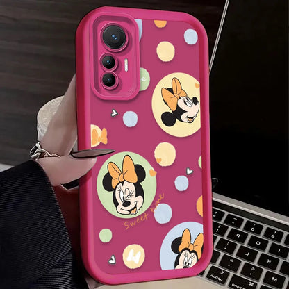Disney Mickey Minnie Cassa Del Telefono per Xiaomi Poco F7 F6 F5 F4 F3 M5s C65 C75 C71 X7 X6 X5 X4 GT X3 NFC M7 M6 Pro 4G 5G Della Copertura Posteriore