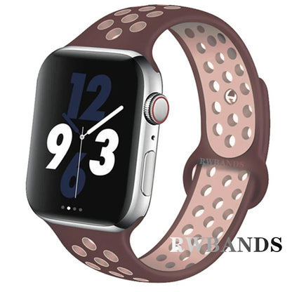 Sport Strap for Apple Watch 46mm 44mm 40mm 42-38-41mm 45mm Breathable Bracelet iWatch Series 10 9 8 7 6 SE 5 3 Ultra 2 49mm
