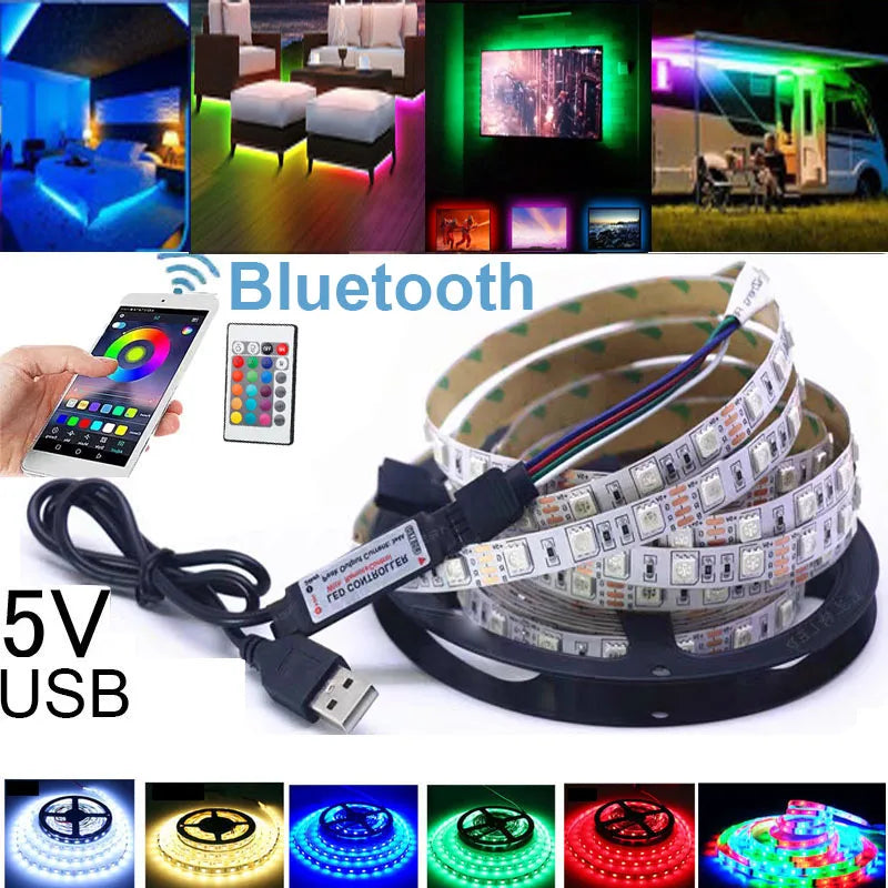 Strisce LED USB DC 5V 2835 Bianco 6000k Barra LED bianca calda Luce da cucina Lampada sotto l'armadio Luce a stringa LED 5v luce a led