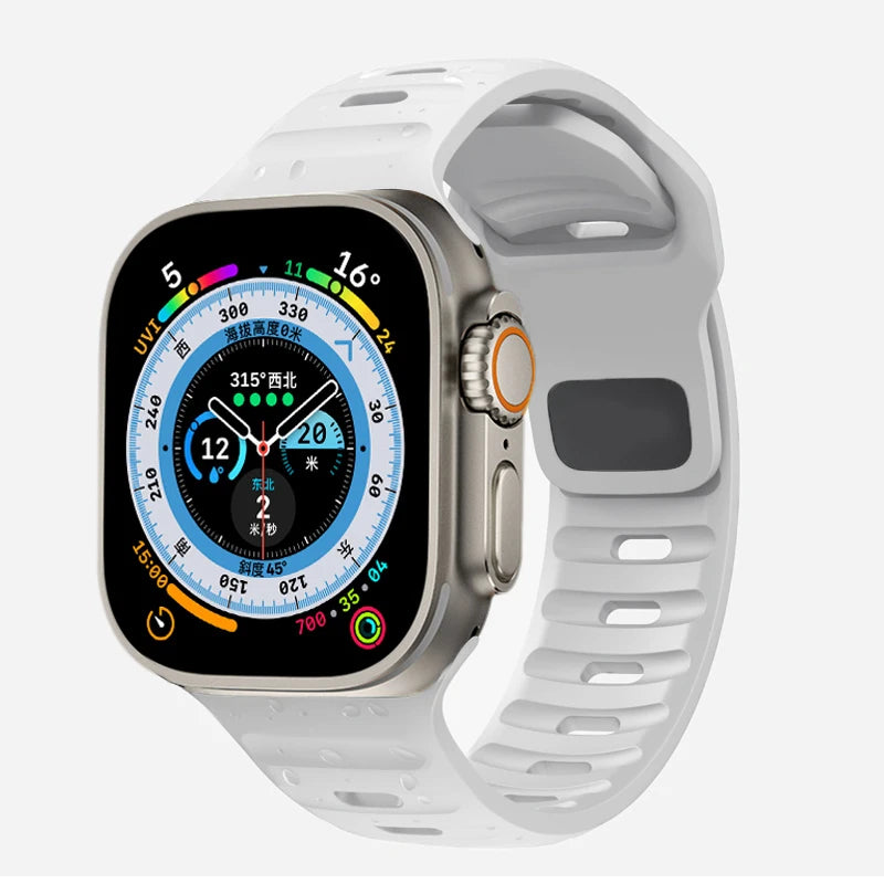 Cinturino Apple Watch 49mm 44mm 45mm 41mm 40mm 42mm 38mm Bracciale sportivo in silicone morbido iwatch Serise 8 7 SE 6 5 9 Ultra 49mm