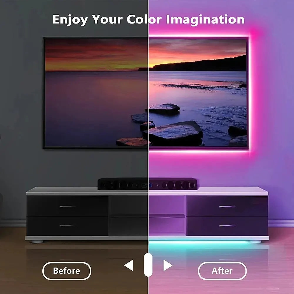 Nastro Bluetooth USB LED Strip Light 5050 SMD 5V USB RGB Luci Lampada LED flessibile Nastro Nastro RGB Autoadesivo TV Desktop Diodo