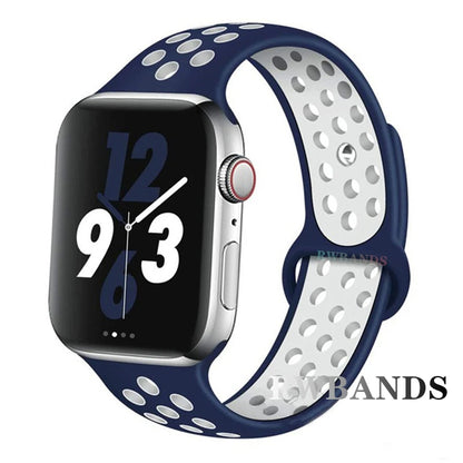 Sport Strap for Apple Watch 46mm 44mm 40mm 42-38-41mm 45mm Breathable Bracelet iWatch Series 10 9 8 7 6 SE 5 3 Ultra 2 49mm