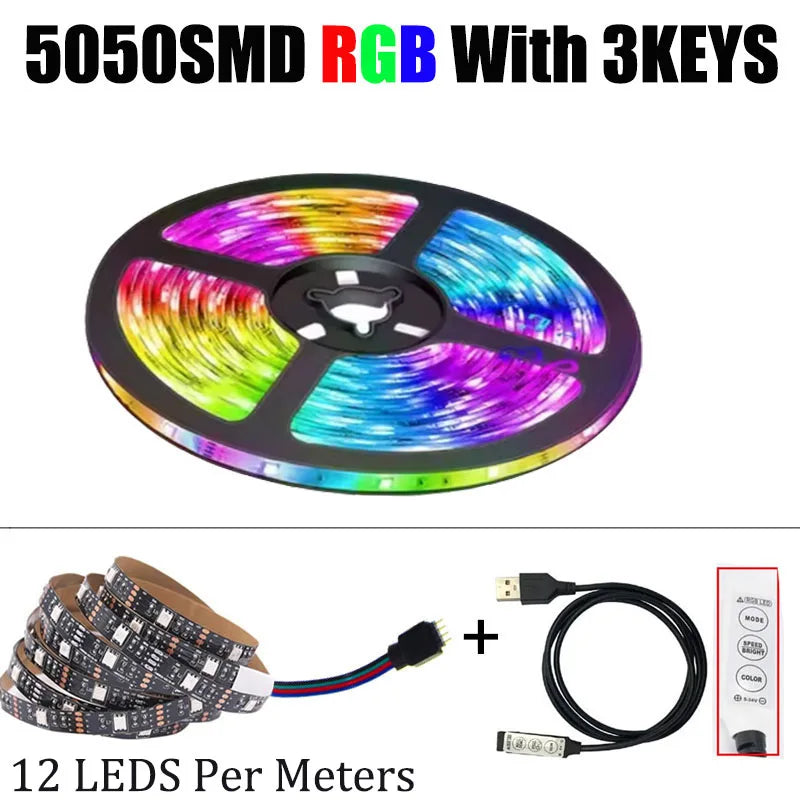 Strisce LED USB DC 5V 2835 Bianco 6000k Barra LED bianca calda Luce da cucina Lampada sotto l'armadio Luce a stringa LED 5v luce a led