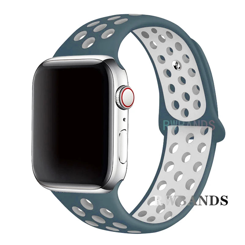 Sport Strap for Apple Watch 46mm 44mm 40mm 42-38-41mm 45mm Breathable Bracelet iWatch Series 10 9 8 7 6 SE 5 3 Ultra 2 49mm