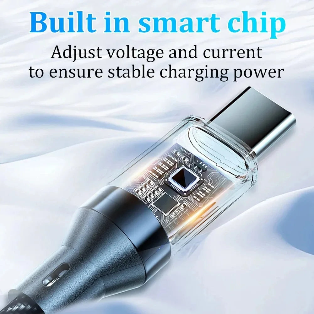 Cavo di ricarica super veloce per telefono da 120 W da tipo C a tipo C con display a LED Cavo dati da USB a tipo C per Xiaomi Samsung Huawei