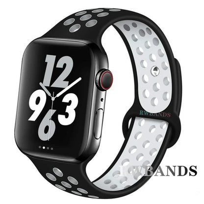 Sport Strap for Apple Watch 46mm 44mm 40mm 42-38-41mm 45mm Breathable Bracelet iWatch Series 10 9 8 7 6 SE 5 3 Ultra 2 49mm