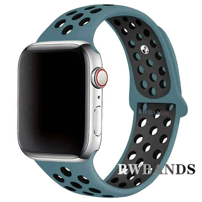 Sport Strap for Apple Watch 46mm 44mm 40mm 42-38-41mm 45mm Breathable Bracelet iWatch Series 10 9 8 7 6 SE 5 3 Ultra 2 49mm