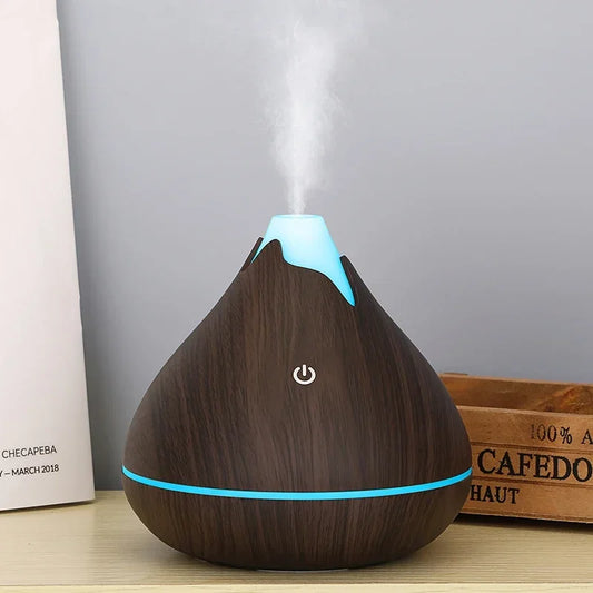 Umidificatore ad ultrasuoni con telecomando per diffusore di oli essenziali per aromaterapia da 350 ml, luce LED a 7 colori