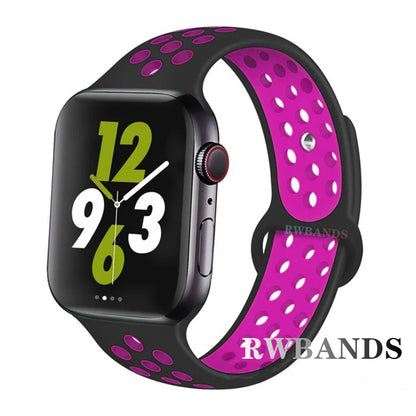 Sport Strap for Apple Watch 46mm 44mm 40mm 42-38-41mm 45mm Breathable Bracelet iWatch Series 10 9 8 7 6 SE 5 3 Ultra 2 49mm