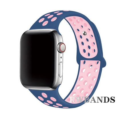 Sport Strap for Apple Watch 46mm 44mm 40mm 42-38-41mm 45mm Breathable Bracelet iWatch Series 10 9 8 7 6 SE 5 3 Ultra 2 49mm