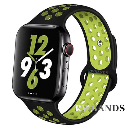 Sport Strap for Apple Watch 46mm 44mm 40mm 42-38-41mm 45mm Breathable Bracelet iWatch Series 10 9 8 7 6 SE 5 3 Ultra 2 49mm
