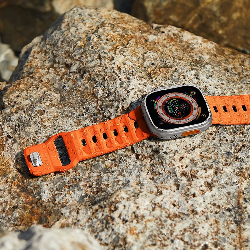Cinturino Apple Watch 49mm 44mm 45mm 41mm 40mm 42mm 38mm Bracciale sportivo in silicone morbido iwatch Serise 8 7 SE 6 5 9 Ultra 49mm