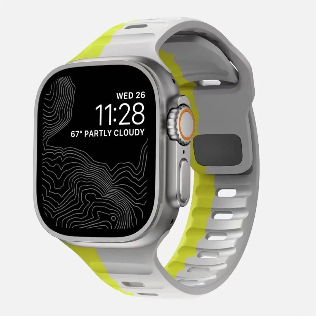Cinturino Apple Watch 49mm 44mm 45mm 41mm 40mm 42mm 38mm Bracciale sportivo in silicone morbido iwatch Serise 8 7 SE 6 5 9 Ultra 49mm