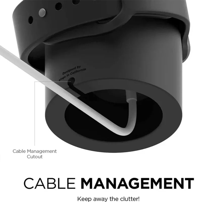 Supporto per caricabatterie per Apple Watch Serie 9 8 7 6 5 SE 3 Ultra 1 2 Stazione dock per caricabatterie Staffa in silicone