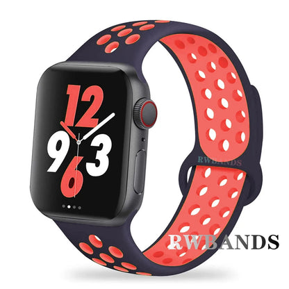 Sport Strap for Apple Watch 46mm 44mm 40mm 42-38-41mm 45mm Breathable Bracelet iWatch Series 10 9 8 7 6 SE 5 3 Ultra 2 49mm