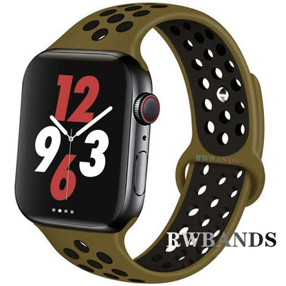Sport Strap for Apple Watch 46mm 44mm 40mm 42-38-41mm 45mm Breathable Bracelet iWatch Series 10 9 8 7 6 SE 5 3 Ultra 2 49mm