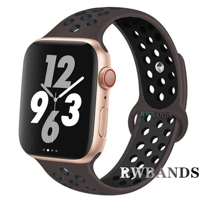 Sport Strap for Apple Watch 46mm 44mm 40mm 42-38-41mm 45mm Breathable Bracelet iWatch Series 10 9 8 7 6 SE 5 3 Ultra 2 49mm
