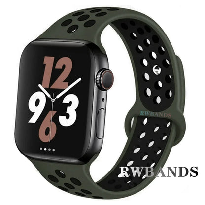 Sport Strap for Apple Watch 46mm 44mm 40mm 42-38-41mm 45mm Breathable Bracelet iWatch Series 10 9 8 7 6 SE 5 3 Ultra 2 49mm