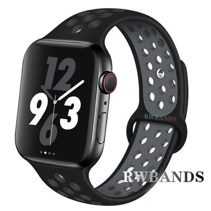 Sport Strap for Apple Watch 46mm 44mm 40mm 42-38-41mm 45mm Breathable Bracelet iWatch Series 10 9 8 7 6 SE 5 3 Ultra 2 49mm